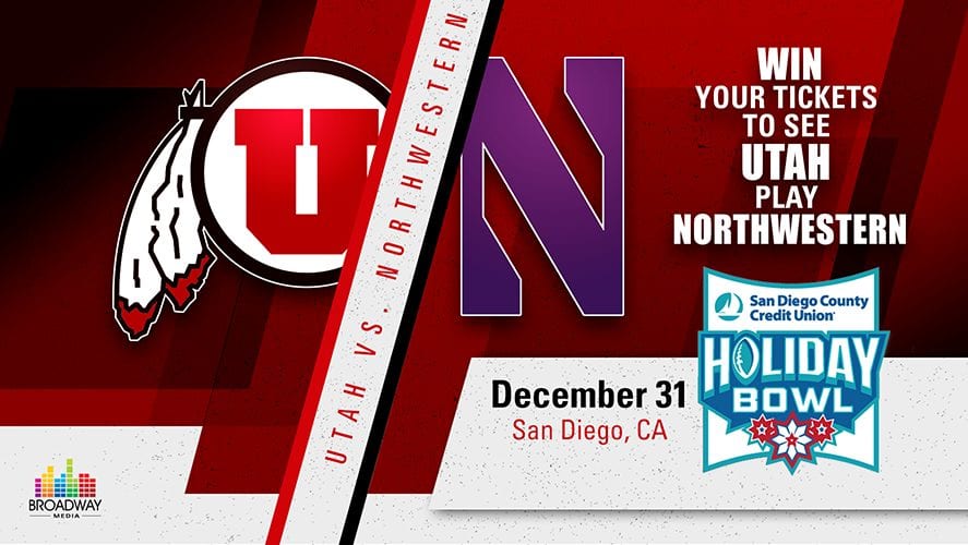 Win Tickets to the Holiday Bowl Utah vs. Nothwestern 100.7 & 105.5