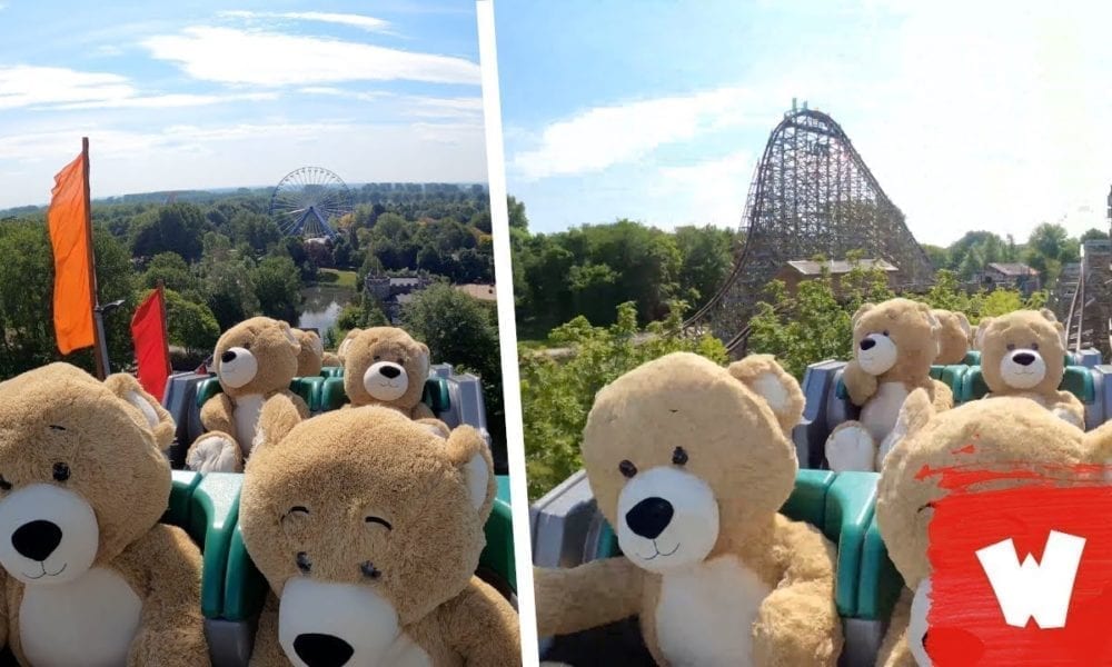 WATCH 22 Teddy Bears On A Roller Coaster Having The Time Of