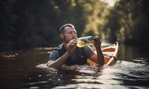 Drunk Man Canoing Canada
